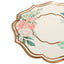 10-Pack Disposable Table Placemats in White with Peony Flowers Print & Rose Gold 13"