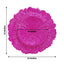 6-Pack Acrylic Plastic Round Charger Plates 13" in Fuchsia with Reef Design, Dinner Charger Tableware