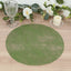 50 Pack Disposable Olive Green Placemats, 13" Non-Woven Mesh Fiber Round Table Mats for Dining & Events