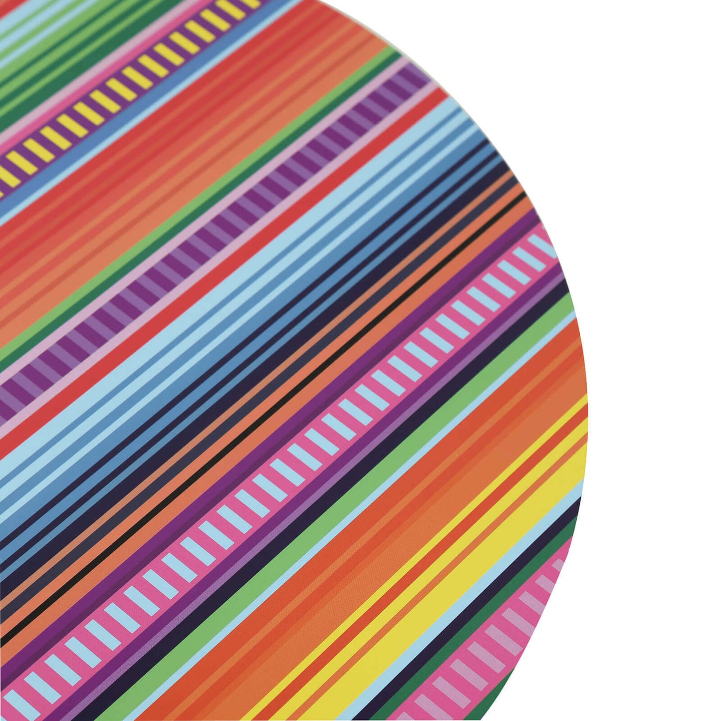 10-Pack Disposable Table Placemats with Multicolor Mexican Serape Fiesta Striped Print - 300GSM Festive Paper Placemats for Cinco de Mayo & Mexican-Themed Events 13"