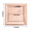 10-Pack Disposable Square Charger Plates in Rose Gold with Leather Like Texture - 1100GSM Durable Paper Chargers for Sophisticated Events 13"