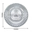 6-Pack Plastic Round Charger Plates 13" in Silver with Diamond Pattern, Sparkling Disposable Dinner Charger Tableware