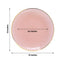 10 Pack Economy Plastic Round Charger Plates 13" in Transparent Blush Hammered Design with Gold Rim, Decorative Dinner Party Serving Plates