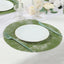 50 Pack Disposable Olive Green Placemats, 13" Non-Woven Mesh Fiber Round Table Mats for Dining & Events