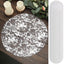 50-Pack Table Placemats Foil Design Metallic Silver Round - Mesh Disposable Shiny Dining Mats 13"