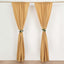 2 Pack Gold Polyester Event Curtain Drapes, 10ftx8ft Backdrop Event Panels With Rod Pockets 130 GSM