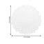 100 Pcs Paper 14" Round Placemats in White - Food Grade Lace Paper Doilies for Dessert Display & Table Decor