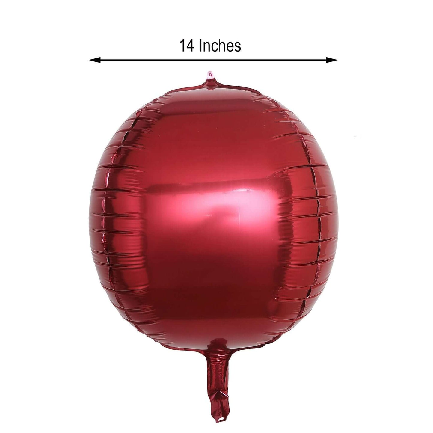 2 Pack 14" 4D Burgundy Sphere Mylar Foil Helium or Air Balloons