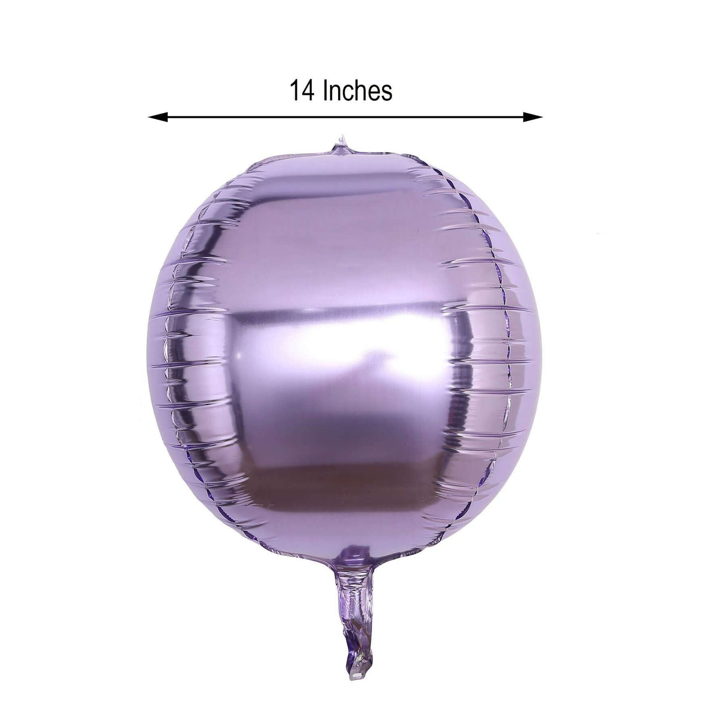2 Pack 14" 4D Lavender Lilac Sphere Mylar Foil Helium or Air Balloons