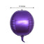 2 Pack 14" 4D Shiny Purple Sphere Mylar Foil Helium or Air Balloons