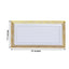 4-Pack Plastic 14" Rectangle Serving Trays White with Gold Lace Rim - Chic Decorative Table Tray Platters for Buffets Banquets Dinner Parties