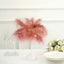 Table Lamp Feather Design Cinnamon Rose LED Battery Operated - Cordless Wedding Centerpiece 15"