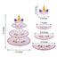 3-Tier Cardboard Cupcake Dessert Stand - Stable Treat Tower Display Holder for Unicorn Themed Girls Birthday Baby Shower Party Decor 15"
