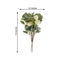15" Ivory Artificial Silk Rose and Eucalyptus Flower Bouquet Arrangement