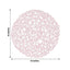 6-Pack Table Placemats Woven Fiber Design Blush Round - Disposable Mats for Dining and Events 15"