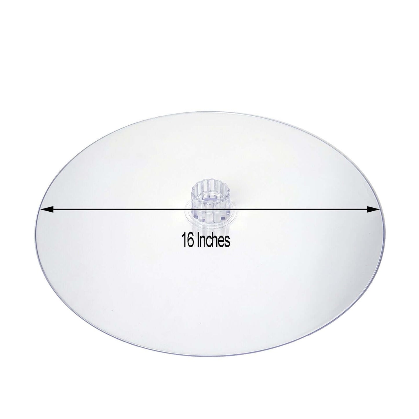Acrylic Round DIY Cake Stand Plate Clear - Customized Tiered Dessert Display Holder for Treats Appetizers & Snacks 16"