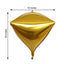 3 Pack 16" Shiny Gold 4D Diamond Self-Sealing Reusable Foil Balloon