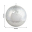 16" Large Silver Foam Disco Mirror Ball With Hanging Swivel Ring, Holiday Party Decor