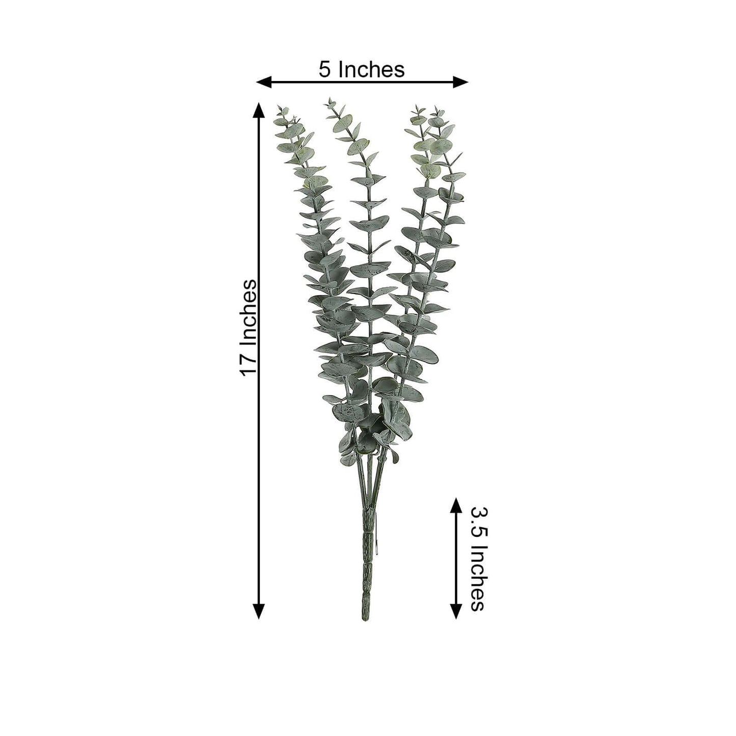 30 Stems 17" Frosted Green Artificial Eucalyptus Sprays, Faux Plants