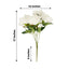 2 Bushes 17" White Premium Silk Jumbo Rose Flower Bouquet, High Quality Artificial Wedding Floral Arrangements