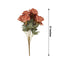 2 Bouquets 17" Terracotta (Rust) Real Touch Artificial Silk Rose Flower Bushes