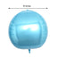 2 Pack 18" 4D Metallic Blue Sphere Mylar Foil Helium or Air Balloons