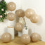 10 Pack Matte Pastel Taupe Biodegradable Balloons 18", Round Eco-friendly Thick Latex Party Balloons