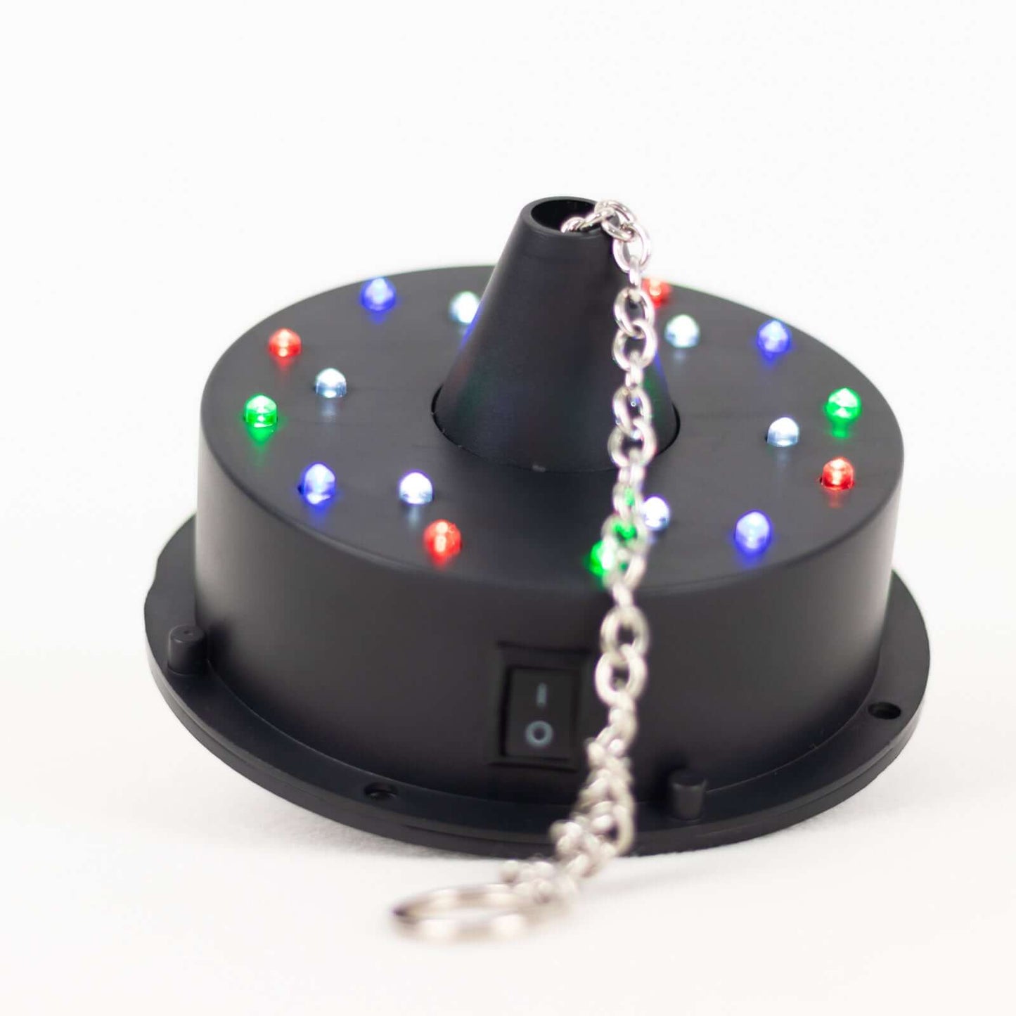 18 LED Light Rotating Heavy Duty Motor For Hanging Mirror Disco Ball, 5 RPM Battery Operated Motor With 8" Hanging Chain