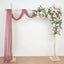18ft Mauve Cinnamon Rose Sheer Organza Wedding Arch Drapery Fabric, Window Scarf Valance