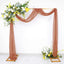18ft Terracotta (Rust) Sheer Organza Wedding Arch Drapery Fabric, Window Scarf Valance