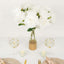 2 Bushes 17" White Premium Silk Jumbo Rose Flower Bouquet, High Quality Artificial Wedding Floral Arrangements