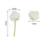 24 Roses 2" Ivory Artificial Foam Flowers With Stem Wire and Leaves