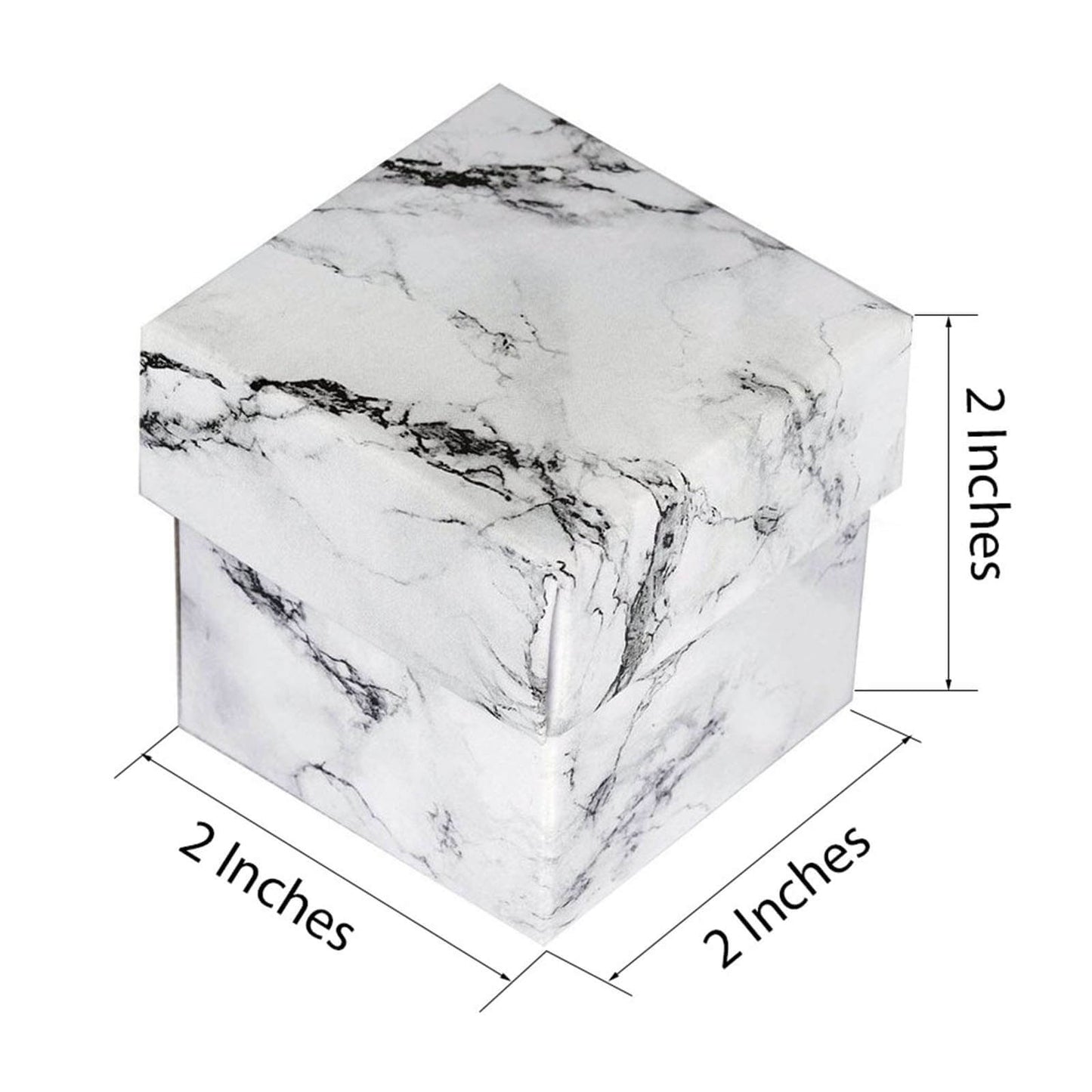 50 Pack 2" Marble Print Party Favor Candy Gift Boxes With Lid - Clearance SALE