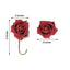 24 Roses 2" Red Artificial Foam Flowers With Stem Wire and Leaves