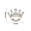 Rhinestone Metal Crown Sash Band Buckle Silver - Glittering Tiara Accent 2"