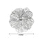 4 Pack Silver Metal Jasmine Flower Napkin Holders with Pearl Center, Decorative Floral Napkin Ring Bands - 2"
