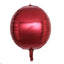2 Pack 14" 4D Burgundy Sphere Mylar Foil Helium or Air Balloons