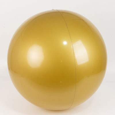 2 Pack 24’’ Inflatable Gold Decorative Balls - Round Vinyl Pool and Party Balls Lightweight & Fun - Decorations