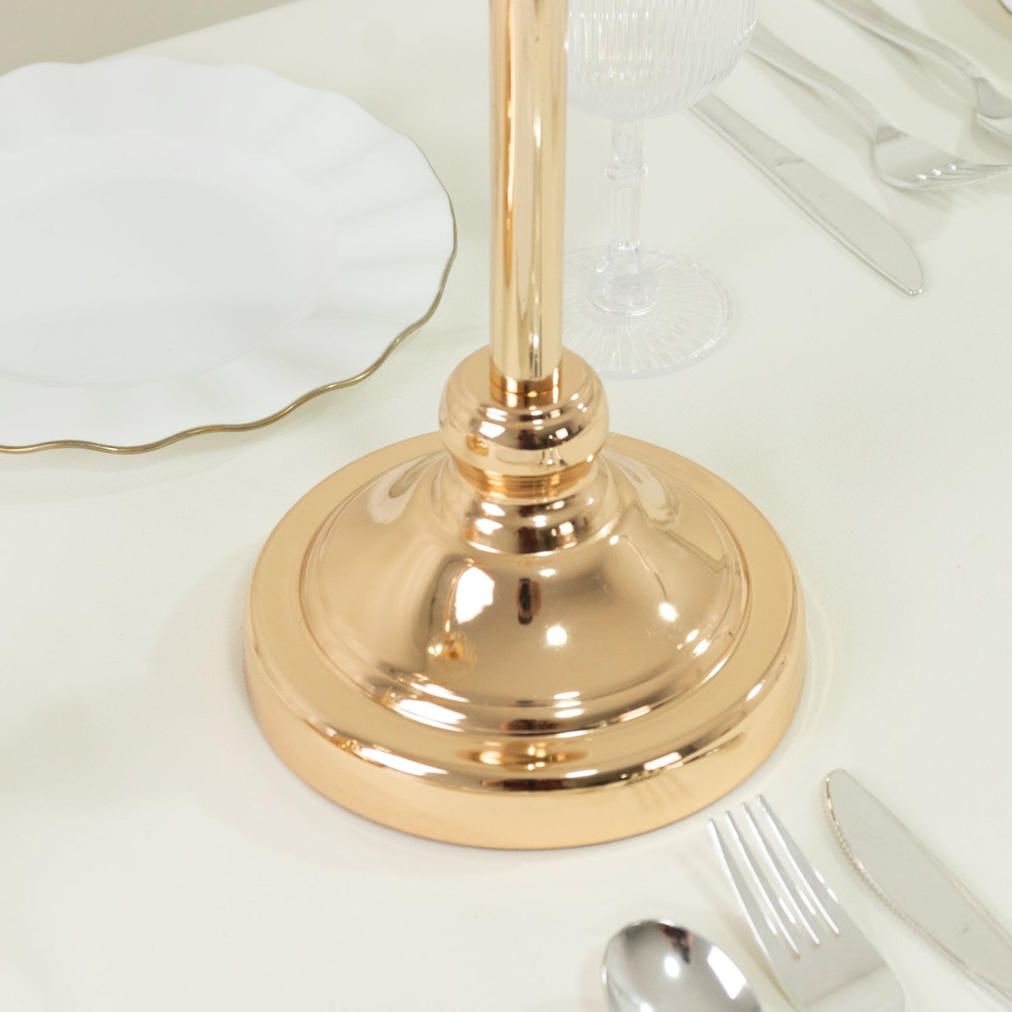 2-Pack 25’’ Crystal Pendant Candle Holders Classic Empire Lamp Shade Style in Gold Votive Candle Stand for Table