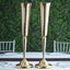 2 Pack 29" Gold Metal Trumpet Vases Set, Tall Floral Vase for Flower Arrangements & Table Centerpieces