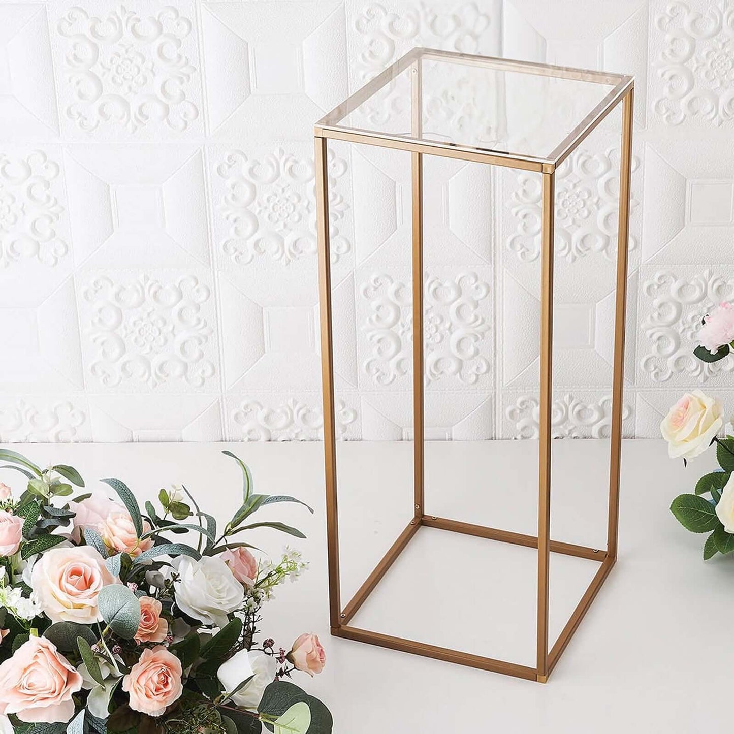 2-Pack Acrylic Plexiglass Sheets Top Plates Clear Square - Protective Film Coating 10" 3mm Thick