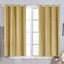 2 Pack Champagne 330 GSM Premium Velvet Thermal Blackout Curtains With Chrome Grommet Window Treatment Panels - 52"x64"