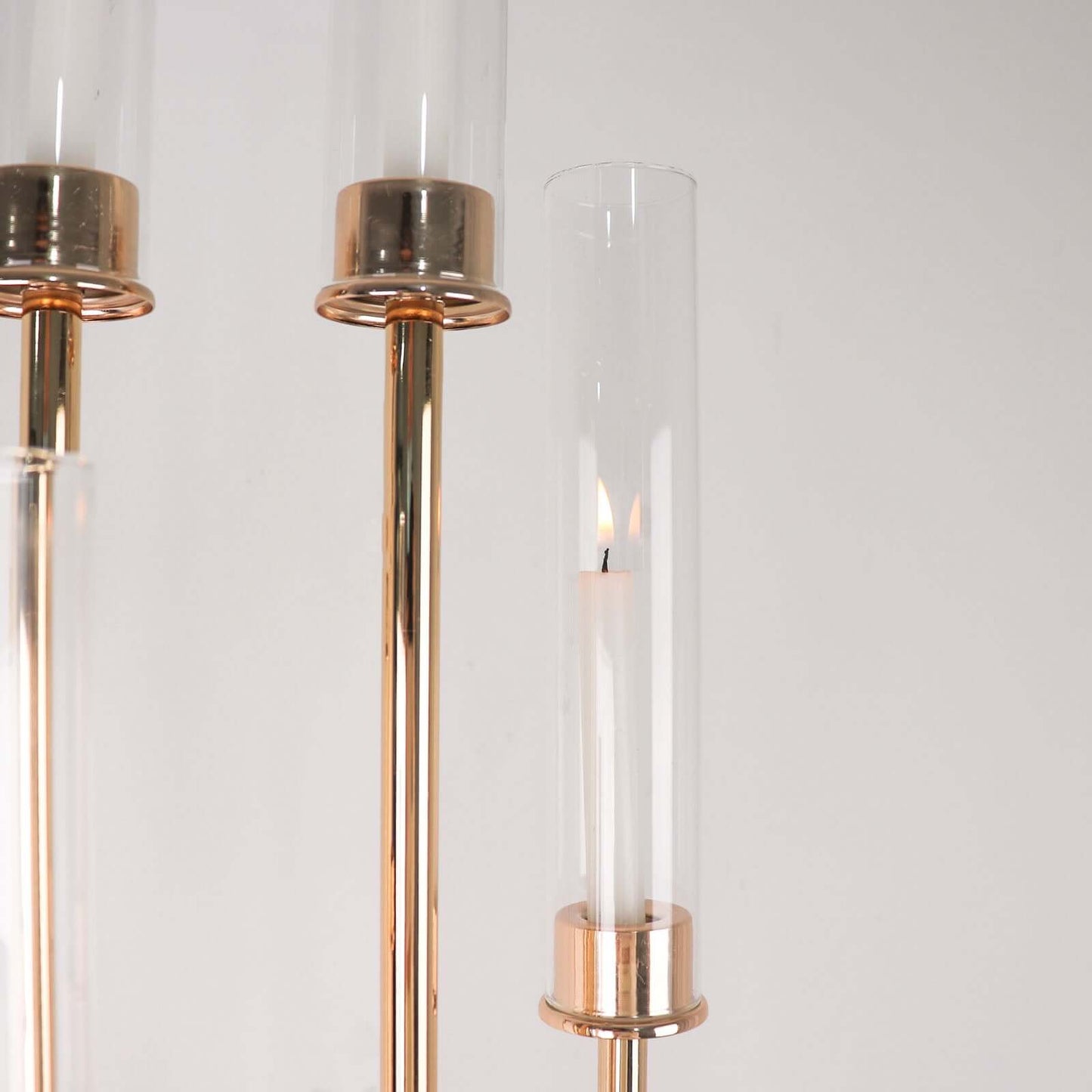 2-Pack Clear Glass Candelabra Shades Open End Hurricane Design - Sophisticated Table Centerpiece 10"