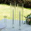 2-Pack Clear Ribbed Glass Hurricane Shades Open End Design - Stylish Candelabra Pillar Candle Holder Table Centerpiece 18"
