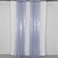 2 Pack Dusty Blue Sequin Event Curtain Drapes with Rod Pockets, Seamless Backdrop Event Panels - 8ftx2ft