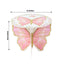 2-Pack Foam Board Cake Stands White/Pink Glitter Butterfly with Floral Print -for Garden Party Birthday & Event Decor