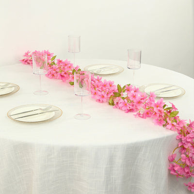 2-Pack Garland String Lights Jasmine Silk Flower Design Pink Warm White - Battery Operated Hanging DÃ©cor 6ft