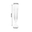 2-Pack Glass Trumpet Vases Ribbed Design Clear - Durable Flower Centerpieces for Events 32’’ - Centerpieces