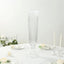 2-Pack Glass Trumpet Vases Ribbed Design Clear - Durable Flower Centerpieces for Events 32’’ - Centerpieces