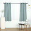 2 Pack Handmade Dusty Blue Faux Linen Curtains 52"x64", Curtain Panels With Chrome Grommets